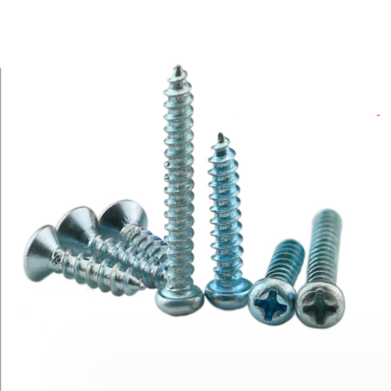 Carbon steel galvanized cross groove screw