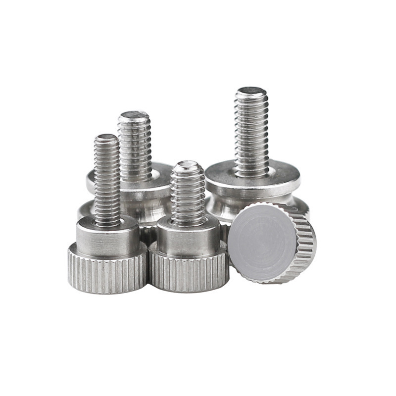 Stainless steel knurled hand screw