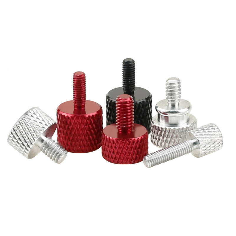 Knurled hand screw adjustment screw